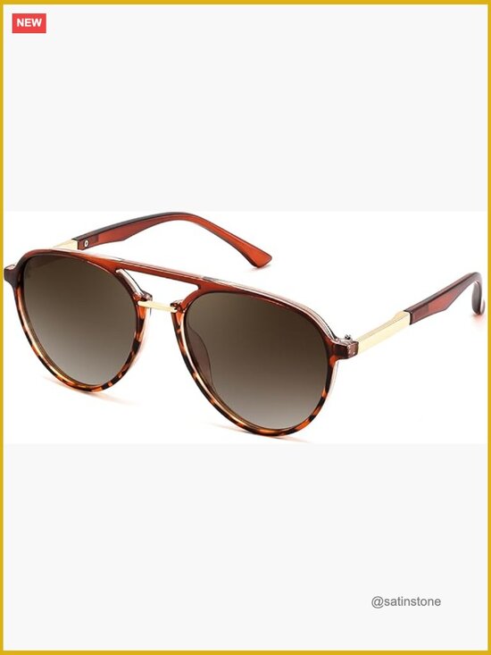 Retro Polarized Aviator Sunglasses UV400 Protection main image 6